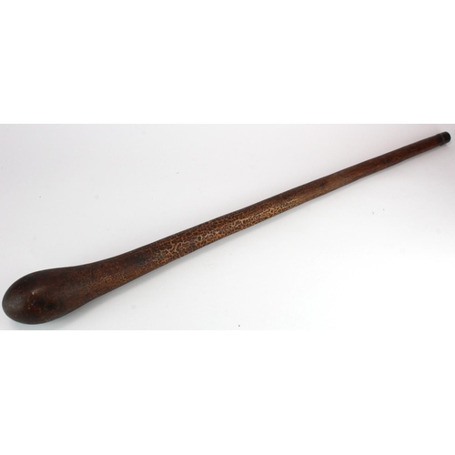 1058 - Fijian lightweight Pole Club, early 19th century, crazed pattern appearance, probably later used as ... 