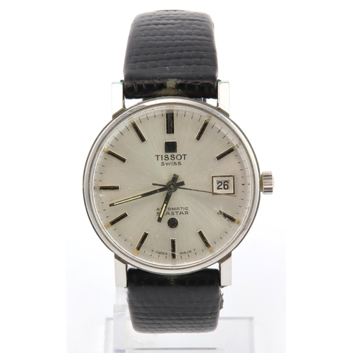 454 - Gents stainless steel cased Tissot Seastar automatic. Tne silvered dial with silver baton markers an... 