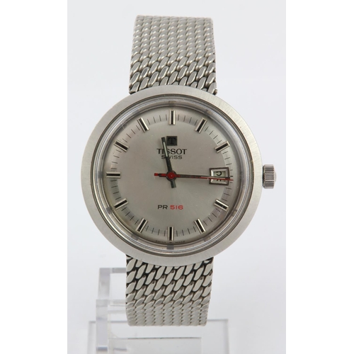 458 - Gents stainless steel cased Tissot PR516 automatic wristwatch on an integral Tissot bracelet. IN VGC... 