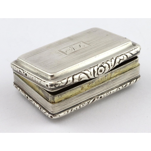 590 - Georgian silver snuff box, hallmarked C&Co., Birmingham, 1821. Weighs 35.1g approx.