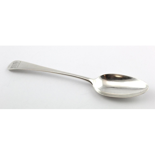 593 - Georgian silver, Old English tablespoon; Maker - TE&GS, London, 1760 - 1770 (date letter difficult t... 