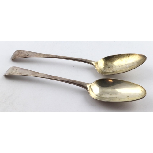 737 - Two silver table spoons, comprising 'London 1772' & London 1790', weight 4.4 oz. approx.