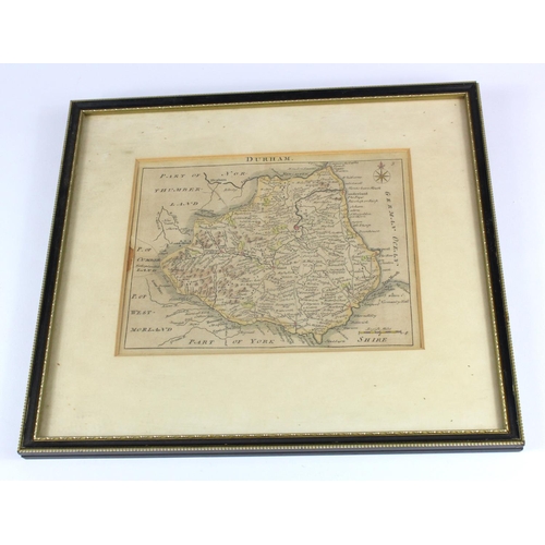 820 - Maps. A group of three framed & glazed hand coloured maps, circa 18th Century & earlier, comprising ... 