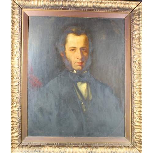 832 - Oil on Panel. Portrait of a Victorian Gentleman. Vendor states, rumoured to be a family member of th... 