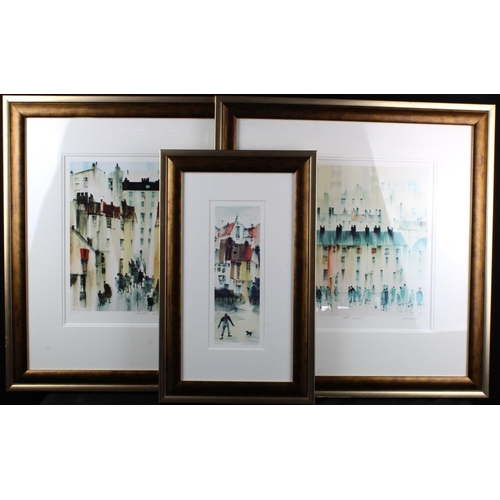 857 - Sue Howells. Set of three limited edition signed giclee prints. The first titled Street Life (no.6/2... 