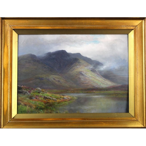 868 - William Larkin Turner (1867-1936). Oil, landscape depicting a Lake District scene of mountains, with... 