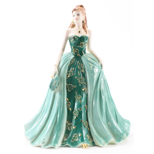 887 - Coalport limited edition figure 'The Gem Collection, Emerald', with certificate, contained in origin... 