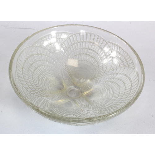 910 - Lalique. A Coquilles pattern glass bowl by Rene Lalique, etched 'R. Lalique, France, no. 3204', heig... 