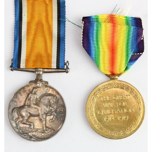 1112 - BWM & Victory Medal with MID, to 165977 C.Q.M.Sjt V Mahy RE. MID L/G 7th July 1919, 5th Fd. Surb. Bn... 