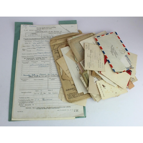 1196 - Documents and ephemera relating to FX688836 Thomas Joseph Preston Fleet Air Arm. Born Stifford, Esse... 