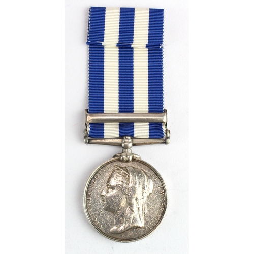 1206 - Egypt Medal dated 1882 with Tel-El-Kebir clasp, named (293 Pte W. Berry. 2/High L.I.) With copy meda... 