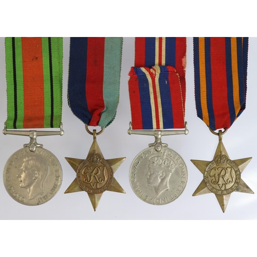 1606 - WW2 medals - 1939-45 star & Burma star, Defence & War medals, privately named 1700444 J J Bennett