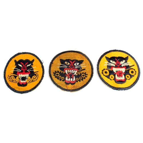 1630 - WW2 US Tank Destroyer set of Patches. Comprising of the 2, 3 and 4 wheel variants.  (3)