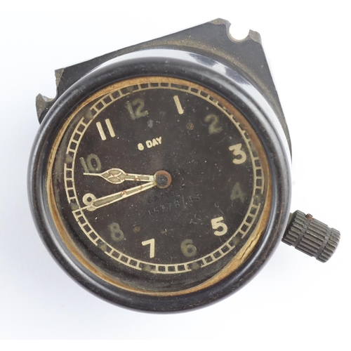 1632 - WW2 Wind Up Clock from a Lancaster Bomber (runs for while then stops) With Air Ministry markings on ... 