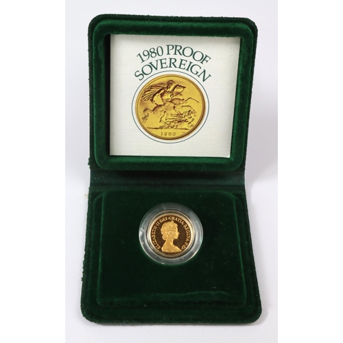 1718 - Sovereign 1980 Proof FDC boxed as issued