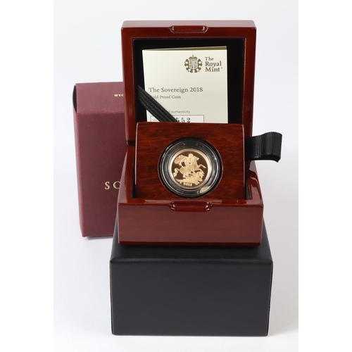 1734 - Sovereign 2018 Proof FDC boxed as issued