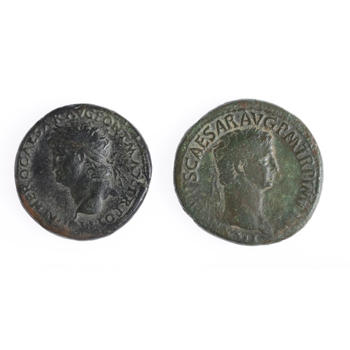 2188 - Roman Imperial Sestertii (2): Claudius brass Sestertius, Rome Mint 42 A.D., obverse:- Laureate bust ... 