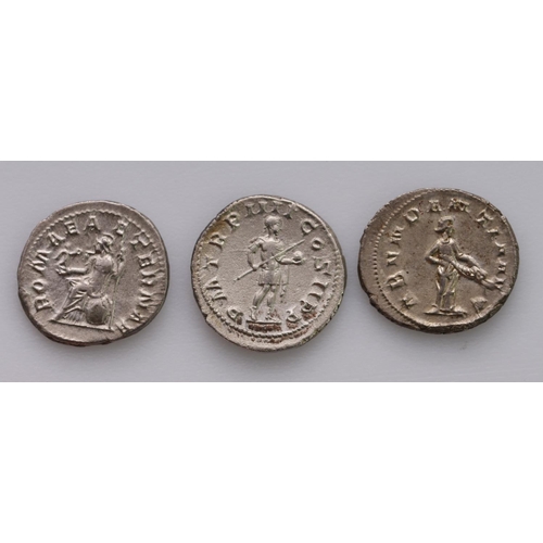 2189 - Roman Imperial silver Antoniniani (3): Trajan Decius / Abundantia standing r., 5.51g EF; Gordian III... 