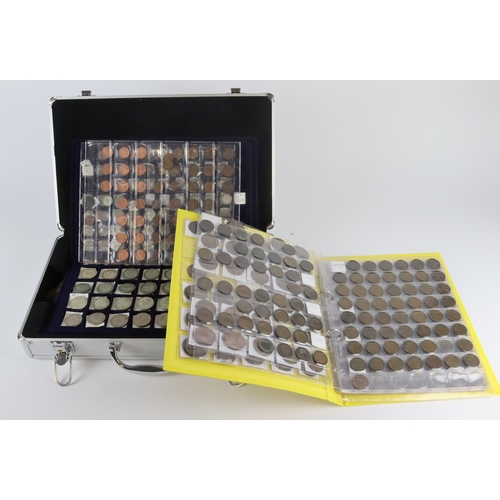 2278 - GB Coin Collection housed in a 5-tray aluminium carry case (with key): Sixpences 18th-20thC includin... 