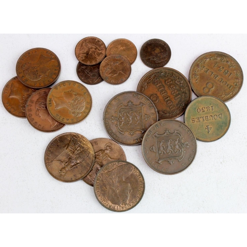 2289 - GB Copper & Bronze (17): Pennies 1901 x3 GVF-EF, some marks; Halfpennies: 1853 dots VF, ditto aEF tr... 