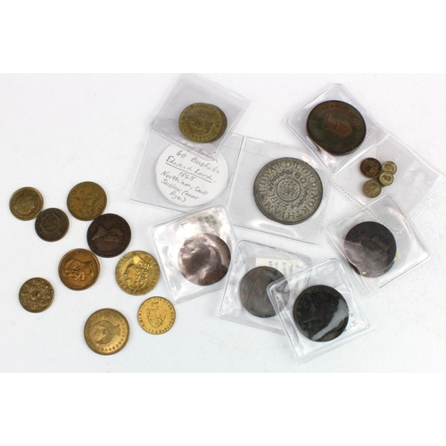 2300 - GB Copper, Bronze and Base Tokens etc (23) 18th to 20thC assortment including Edward Lord, Northiam ... 