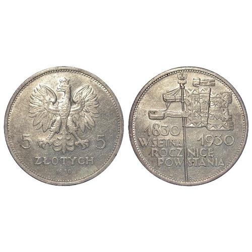 485 - Poland, Republic, silver 5 Zlotych 1930, Centennial of the 1830 Revolution, Y# 19.1, nEF