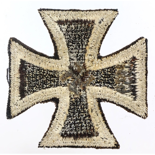 560 - German Iron Cross cloth battlefield wear version First class, Third Reich