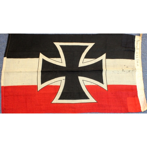 597 - German Nazi 1933/1935 War Ensign Flag, marked 'Goesch'.