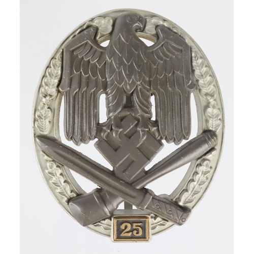 610 - German Nazi assault badge 25 assaults.