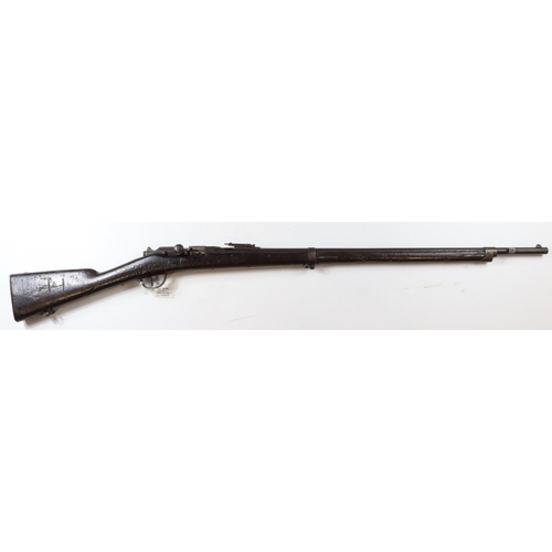 96 - French Gras model 1874, 11 mm obsolete cal, bolt action military rifle. No licence needed.