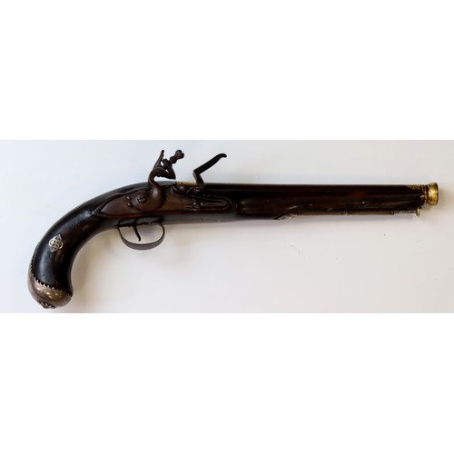 79 - Eastern Flintlock Pistol of Turkish origin, circa 1820, barrel 10