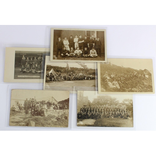 567 - Royal Naval Air Service Tresco, early RP postcards of groups/events/teams. Inc 'Working Party RNAS S... 