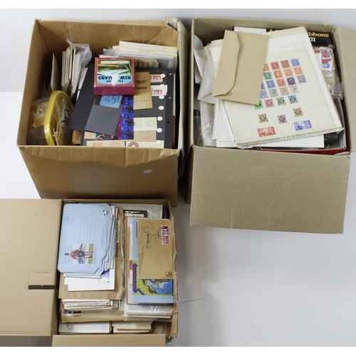 63 - GB - large qty of mixed era um, mint and used in 2x large boxes and a small box. Smaller box mainly ... 