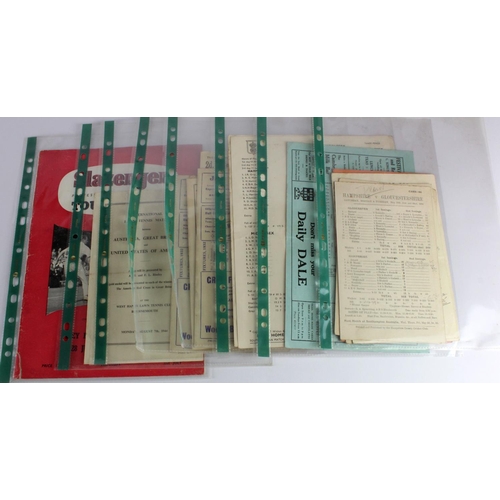 872 - Cricket Score Cards from the 1930's / 1940's / 1950's. Plus 2x Lawn Tennis programmes 1944 & 1952.  ... 