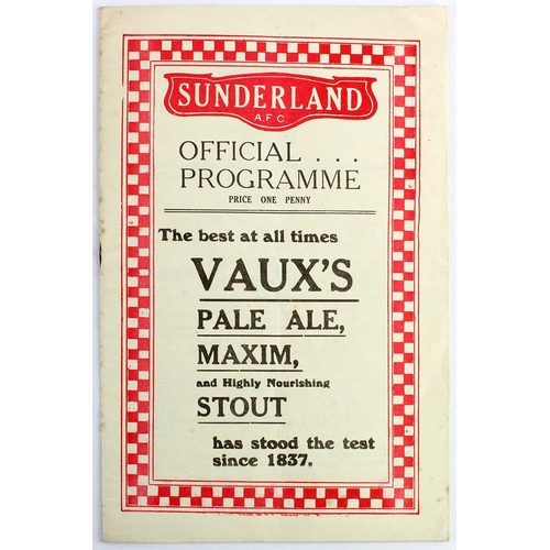 887 - Football programme -  Sunderland v Chelsea 24 Dec 1932