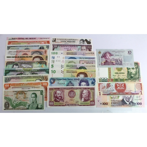 1236 - World, Caribbean & South/Central America (23) a good group of REPLACEMENT notes from Argentina, Caym... 