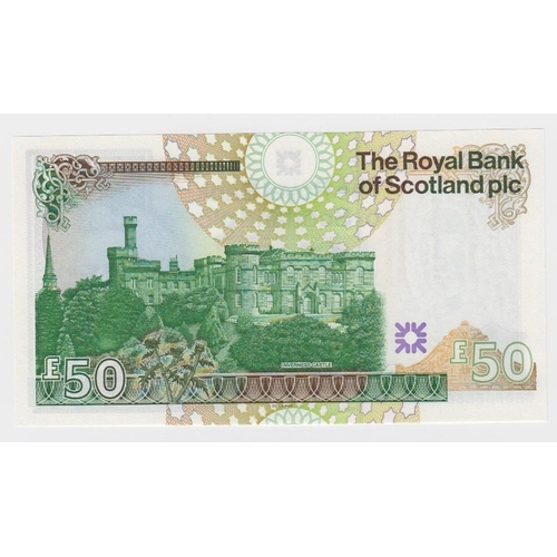 537 - Scotland, Royal Bank of Scotland 50 Pounds dated 14th September 2005, FIRST RUN 'A/1' prefix with LO... 