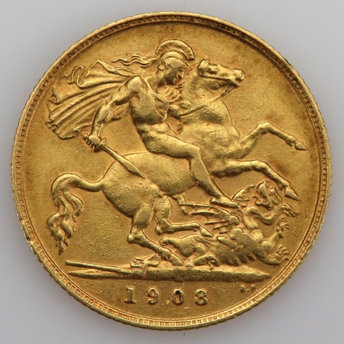 1175 - Half Sovereign 1908 VF