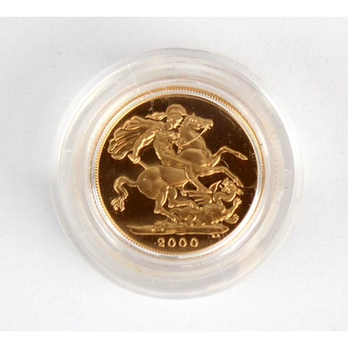 1271 - Sovereign 2000 Proof FDC in a hard plastic capsule