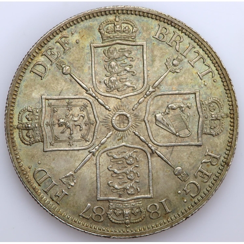 1341 - Double Florin 1887 (R1) EF or better with a nice tone