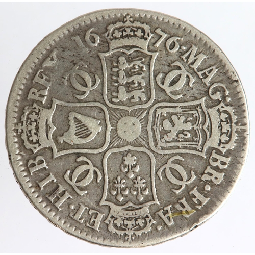 1376 - Halfcrown 1676 V. Octavo, VG