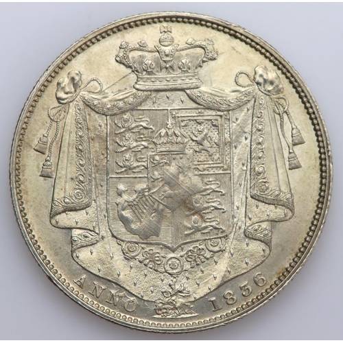 1398 - Halfcrown 1836 nEF a little weak reverse centre