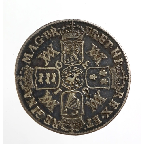 1494 - Shilling 1693 VG, surface marks rev.