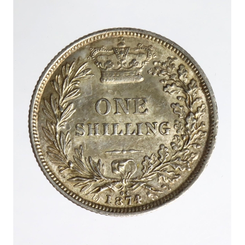 1515 - Shilling 1874 die #64, nEF, surface mark.