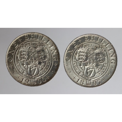 1532 - Shillings (2): 1897 EF and 1900 EF