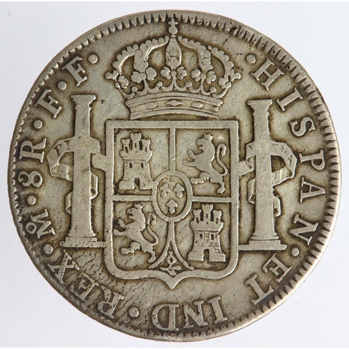 1629 - Spanish Mexico silver 8 Reales 1781 Mo FF, Fine.