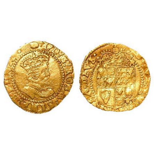 1693 - James I gold halfcrown mm. tun, S.2631, VF. Ex Lockdales A79, lot 644.