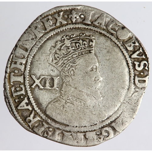 1696 - James I Shilling, 2nd Coinage, mm. Lis, S.2654, Fine.