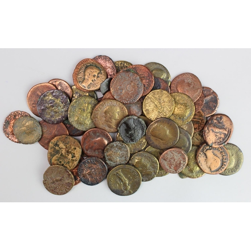 1700 - Roman Bronze Coins (62) including many Asses / Dupondii, most cleaned.