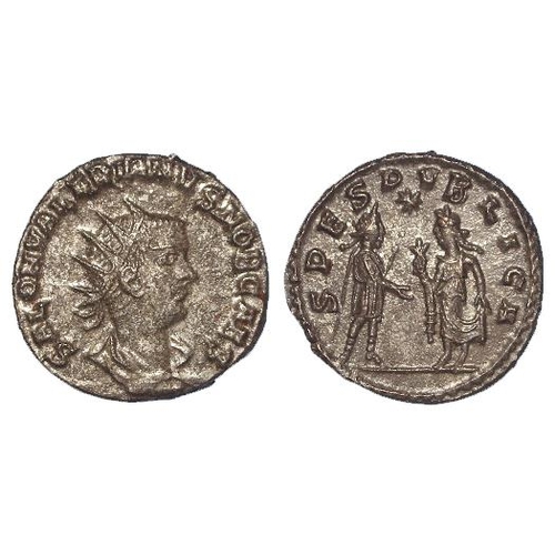 1704 - Roman Imperial: Saloninus Caesar billon Antoninianus, Syrian Mint 258-260 AD. Rev: SPES PVBLICA, Sal... 